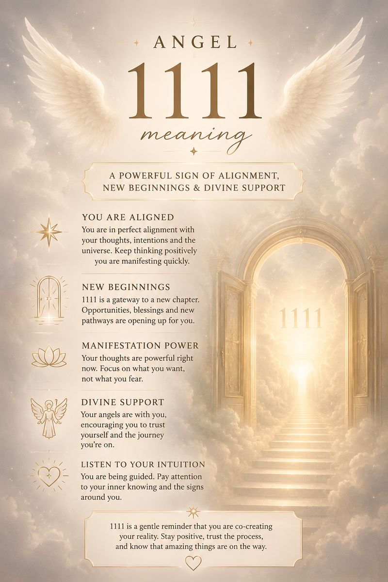 Angel number 1111 meaning — a powerful sign of alignment and new beginnings
