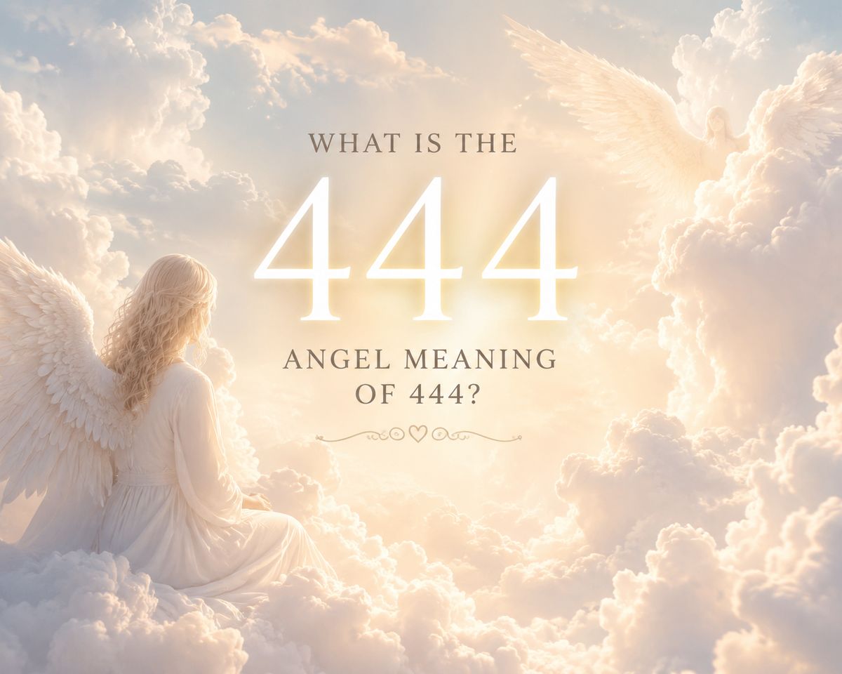 What is the angel meaning of 444 — angelic figure in the clouds